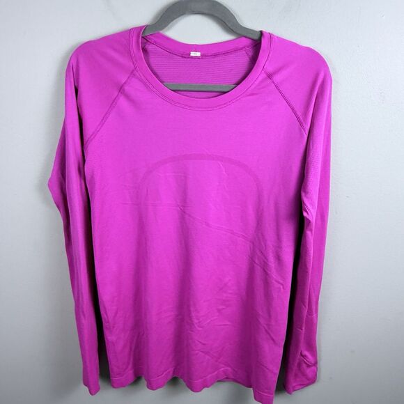 Lululemon Shirt Womens Medium Sonic Pink Swiftly Tech Long Sleeve 2.0 Size 8 - Picture 5 of 10